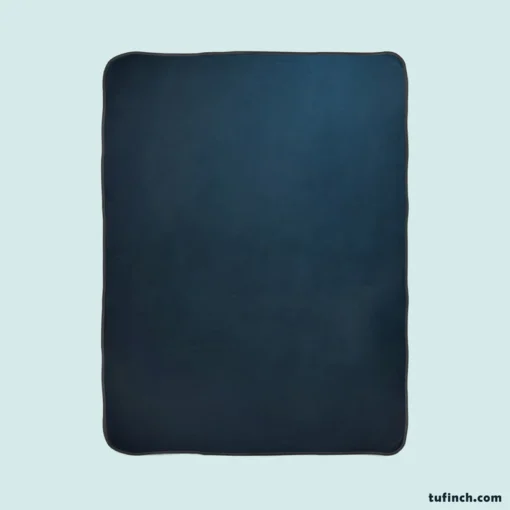 Shiny Deep Blue Color Fleece Blanket 1