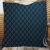 Shiny Deep Blue Color Quilt Blanket