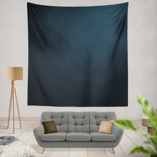 Shiny Deep Blue Color Wall Tapestry