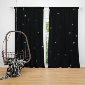 Shiny Stars Night Sky Curtain