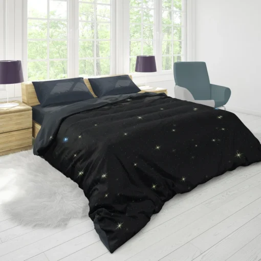 Shiny Stars Night Sky Duvet Cover 1