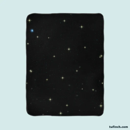 Shiny Stars Night Sky Fleece Blanket 1