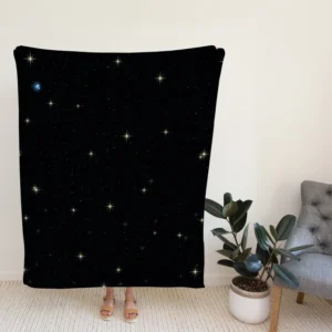 Shiny Stars Night Sky Fleece Blanket