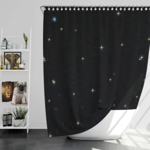 Shiny Stars Night Sky Shower Curtain