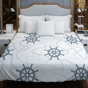 Ship Helm Pattern Duvet Cover