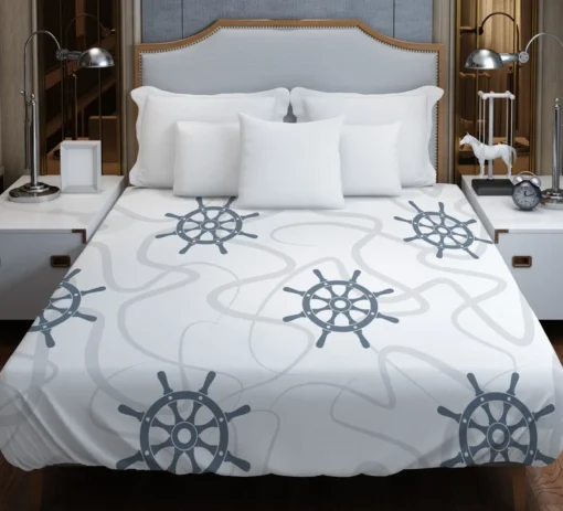 Ship Helm Pattern Duvet Cover