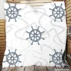 Ship Helm Pattern Quilt Blanket