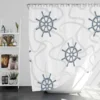 Ship Helm Pattern Shower Curtain