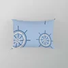 Ship Steering Wheel Nautical Pattern Pillow Case