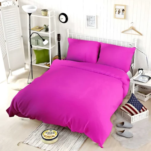 Shocking Magenta Color Bedding Set