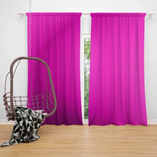 Shocking Magenta Color Curtain