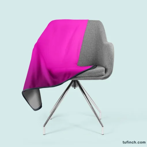 Shocking Magenta Color Fleece Blanket 2