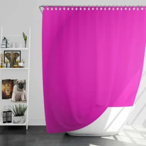 Shocking Magenta Color Shower Curtain