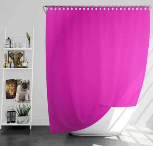 Shocking Magenta Color Shower Curtain