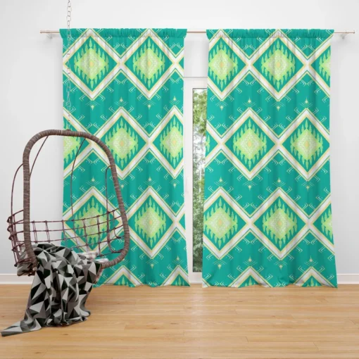 Shweshwe Diamond Ikat Design Curtain