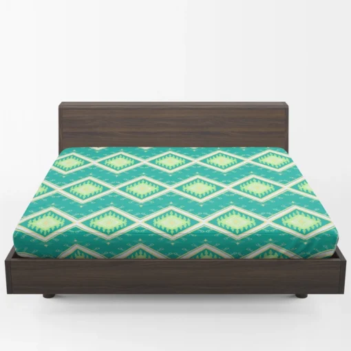 Shweshwe Diamond Ikat Design Fitted Sheet 1