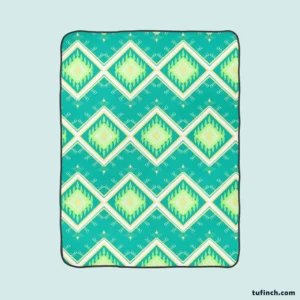 Shweshwe Diamond Ikat Design Fleece Blanket 1