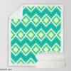 Shweshwe Diamond Ikat Design Sherpa Fleece Blanket