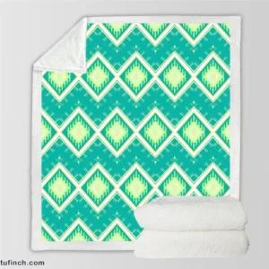 Shweshwe Diamond Ikat Design Sherpa Fleece Blanket