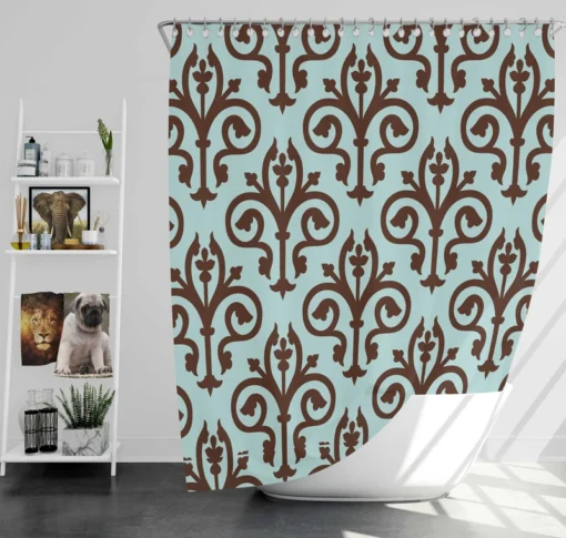 Sicilian Damask Vintage Shower Curtain