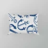 Silhouette Of Marine Anchors Pillow Case