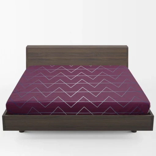 Silver Triangle Pattern On Stripe Fitted Sheet 1