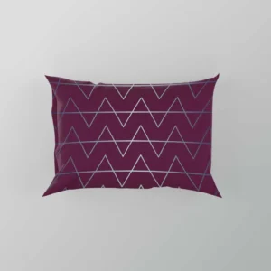 Silver Triangle Pattern On Stripe Pillow Case