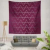 Silver Triangle Pattern On Stripe Wall Tapestry