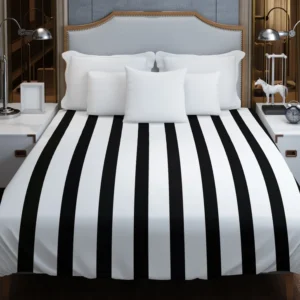 Simple Black Striped Background Pattern Duvet Cover