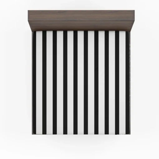 Simple Black Striped Background Pattern Fitted Sheet