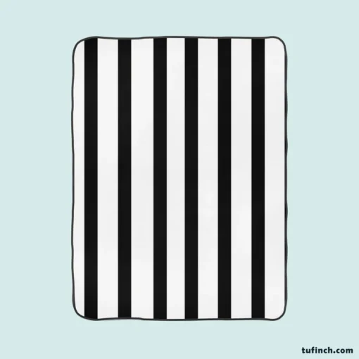 Simple Black Striped Background Pattern Fleece Blanket 1