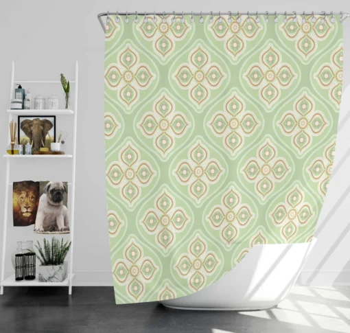 Simple Elegant Floral Ethnic Shower Curtain