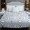 Simple Geometric Pattern with Tribal Shapes Duvet Cover