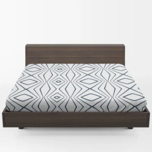 Simple Geometric Pattern with Tribal Shapes Fitted Sheet 1