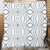 Simple Geometric Pattern with Tribal Shapes Quilt Blanket