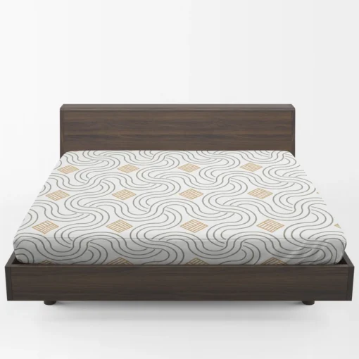 Simple Minimal  Flat Lines Pattern Fitted Sheet 1