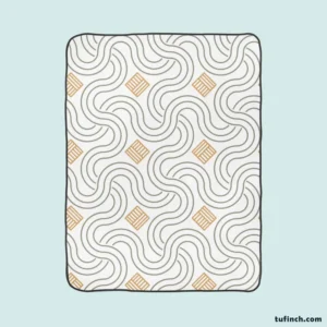 Simple Minimal  Flat Lines Pattern Fleece Blanket 1