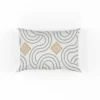 Simple Minimal  Flat Lines Pattern Pillow Case