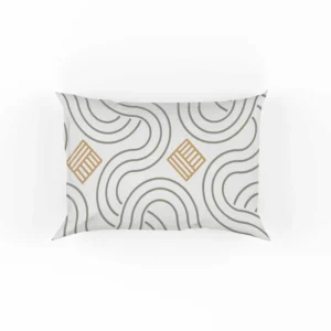 Simple Minimal  Flat Lines Pattern Pillow Case