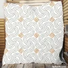 Simple Minimal  Flat Lines Pattern Quilt Blanket