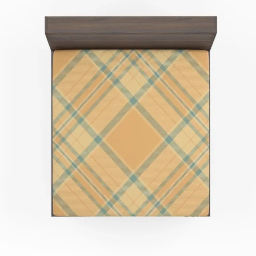 Simple Plaid Tartan Pattern Fitted Sheet