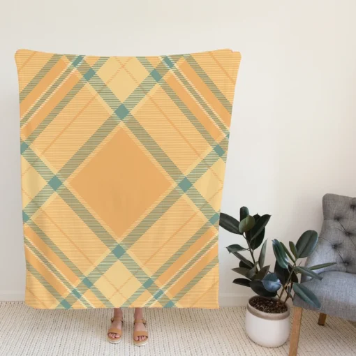 Simple Plaid Tartan Pattern Fleece Blanket