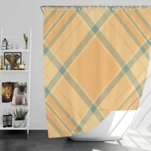 Simple Plaid Tartan Pattern Shower Curtain