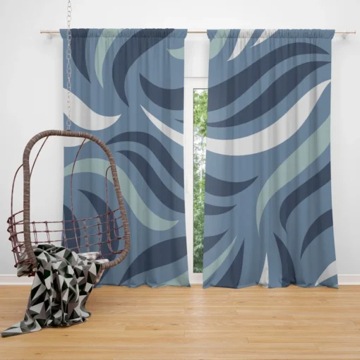 Simple Wavy Lines Pattern Curtain