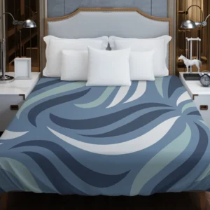 Simple Wavy Lines Pattern Duvet Cover