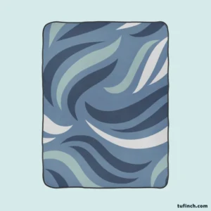 Simple Wavy Lines Pattern Fleece Blanket 1