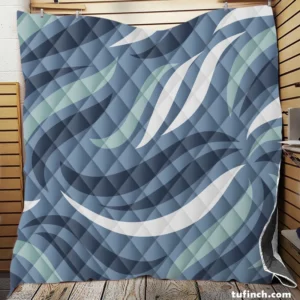 Simple Wavy Lines Pattern Quilt Blanket