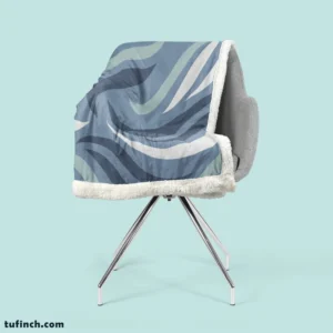 Simple Wavy Lines Pattern Sherpa Fleece Blanket 2