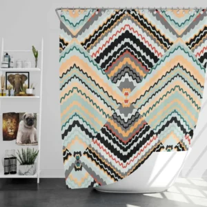 Sketch Lines Endless Style Shower Curtain