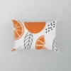 Sketch Orange White Background Pillow Case